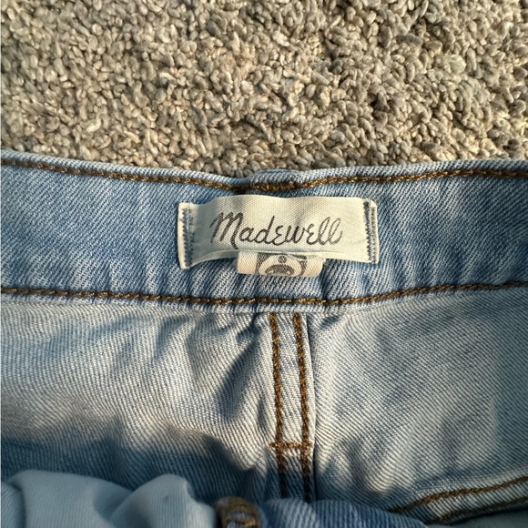 Madewell Slim Wide Leg Crop Jeans 32 14 light wash high rise stretch straight - Picture 11 of 16